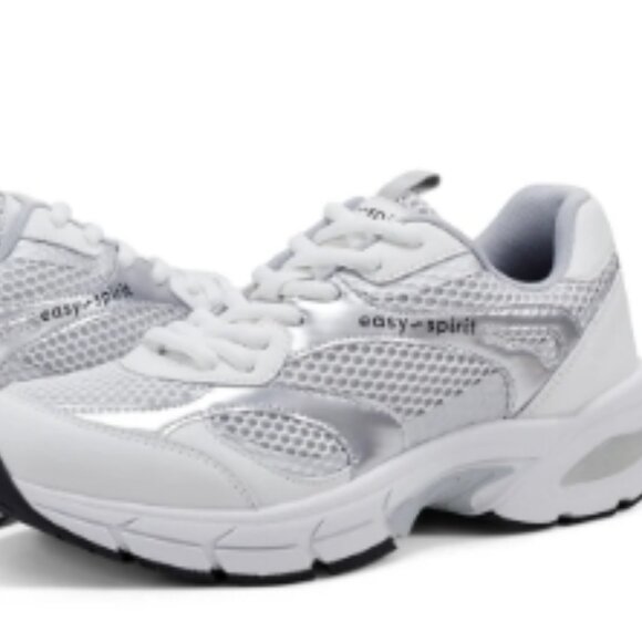 Easy Spirit/Barbeau Lace Up Walking Shoes/White/Silver/Size 7M - Picture 8 of 8